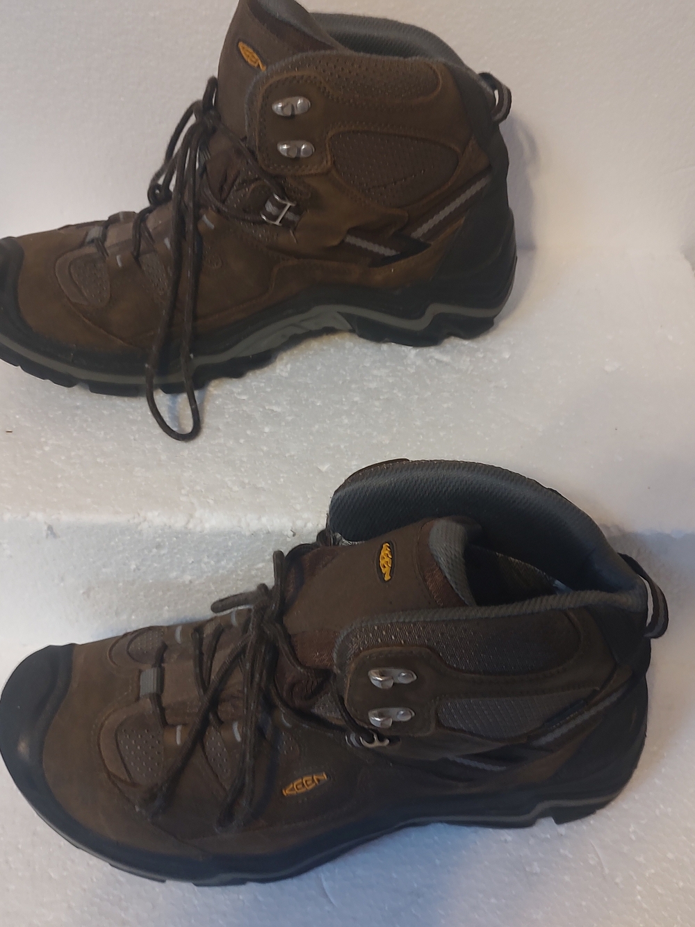 Keen Men's Brown Leather Hiking Boots Waterproof Size 13